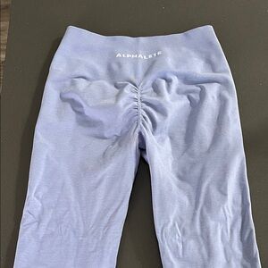 Alphalete Light Blue Seamless High-Waist Scrunch Leggings
